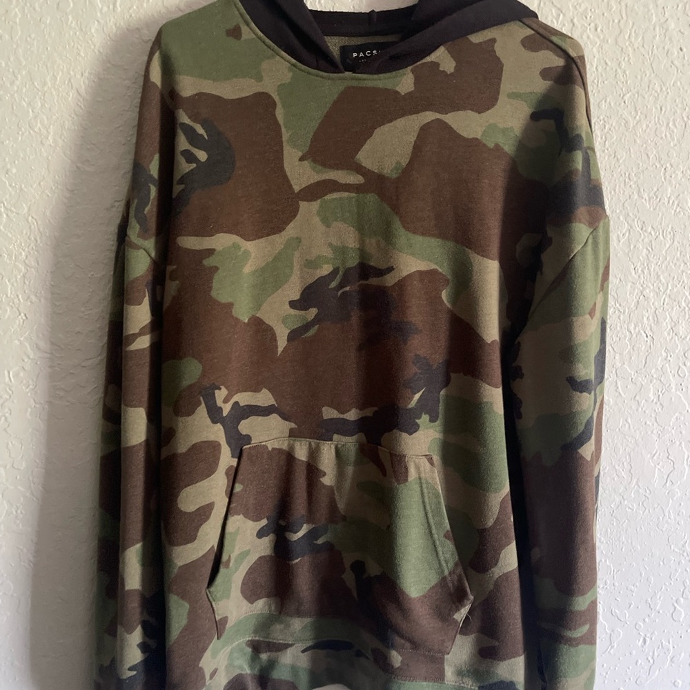 PacSun Camo Oversized Hoodie